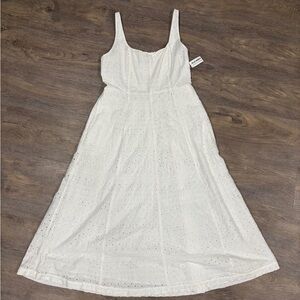 Old Navy White Sundress Midi Cami - Sz Medium NWT